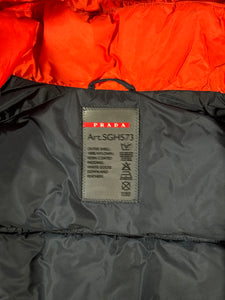 Prada Milano Bright Orange Nylon Puffer Jacket -