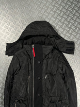 画像をギャラリービューアに読み込む, Early 2000’s Prada Sport Jet Black Padded ‘Inside Out’ Technical Jacket - Medium