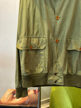 画像をギャラリービューアに読み込む, 1980’s CP Company Moss Green Buttoned Harrington Jacket - Medium/Large