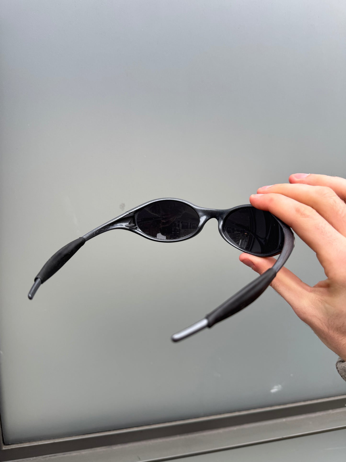 1990’s Oakley Eye Jacket Gun Metal Grey Sunglasses