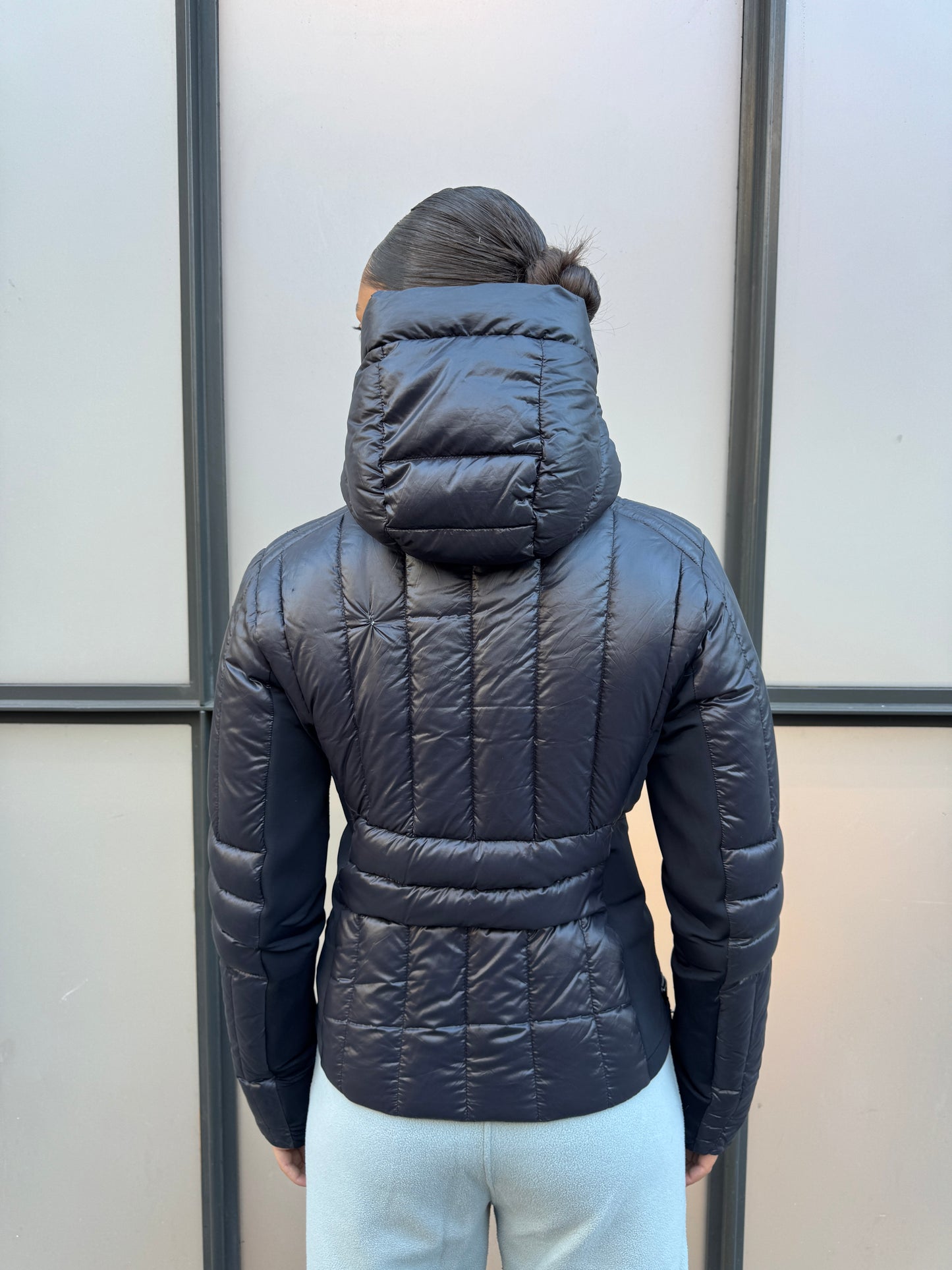 2013 Prada Milano Black/Dark Navy Padded Jacket