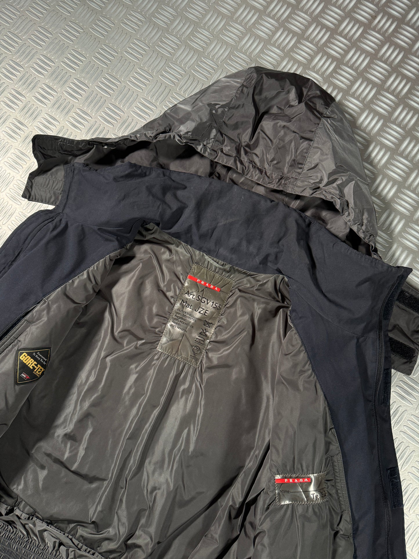 Early 2000’s Prada Sport Midnight Navy Gore-Tex Padded Jacket - Extra Large / Extra Extra Large
