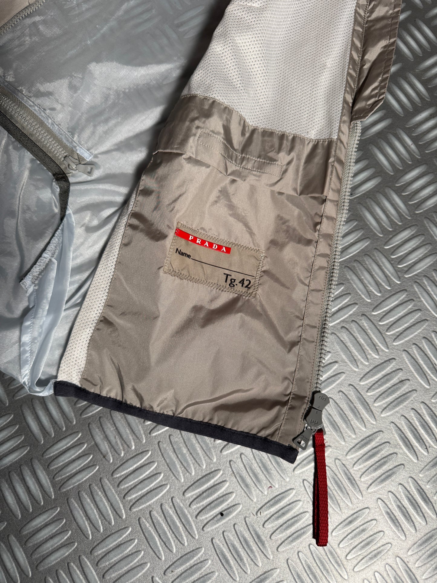SS00’ Prada Sport Semi Transparent Back 3M Hooded Vest