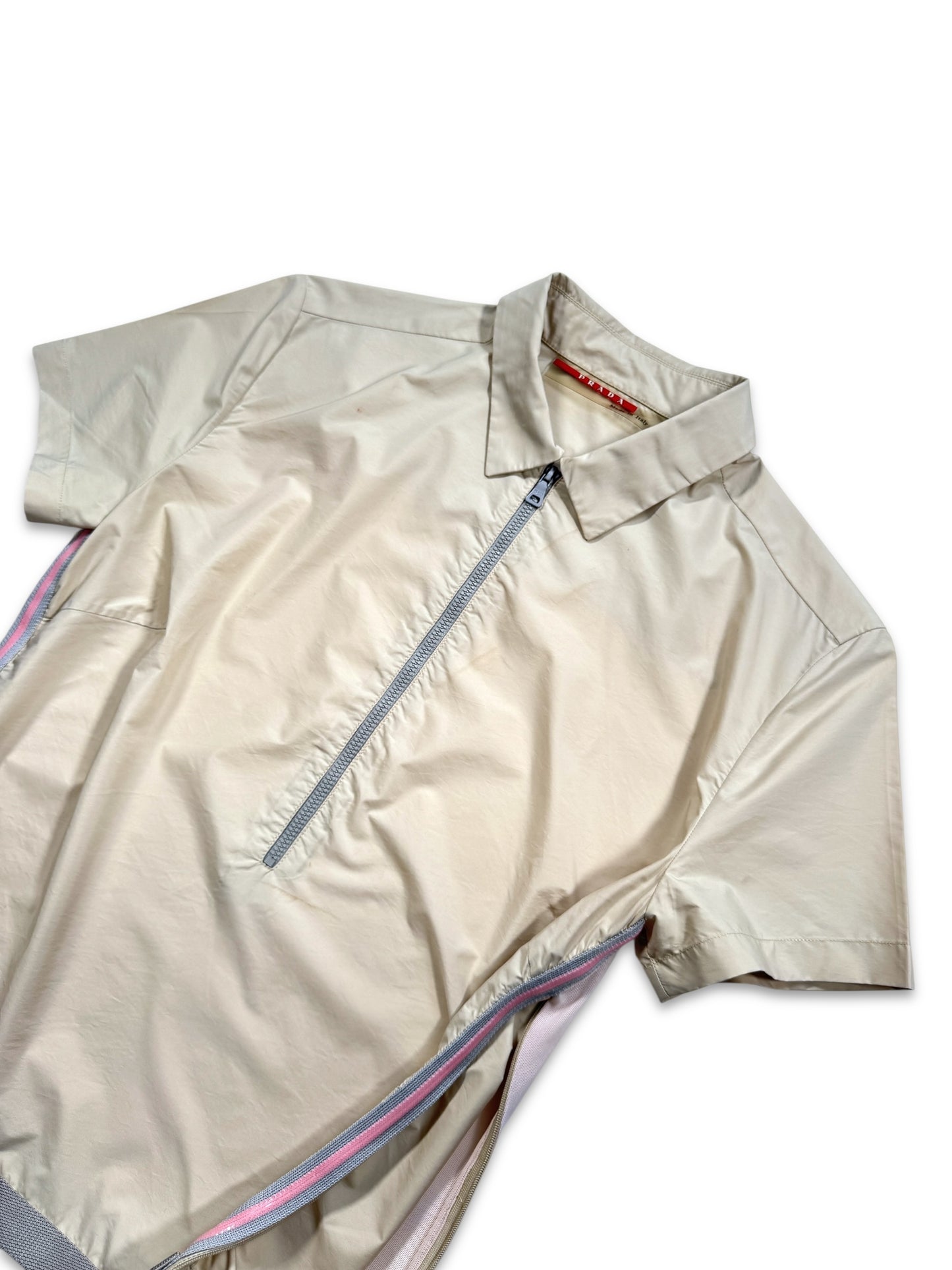 SS00’ Prada Sport Beige Half Zip Womens Shirt