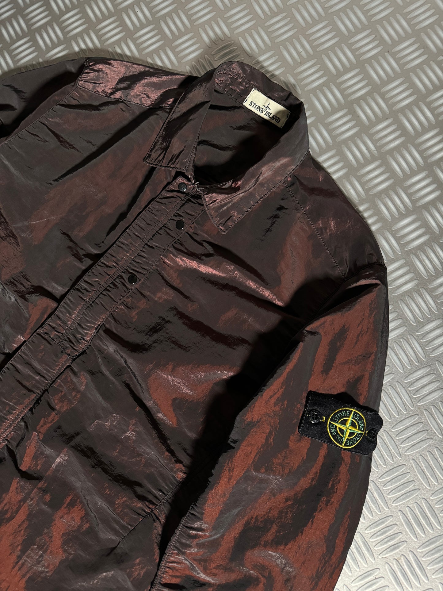 Stone Island Red Weft Nylon Overshirt
