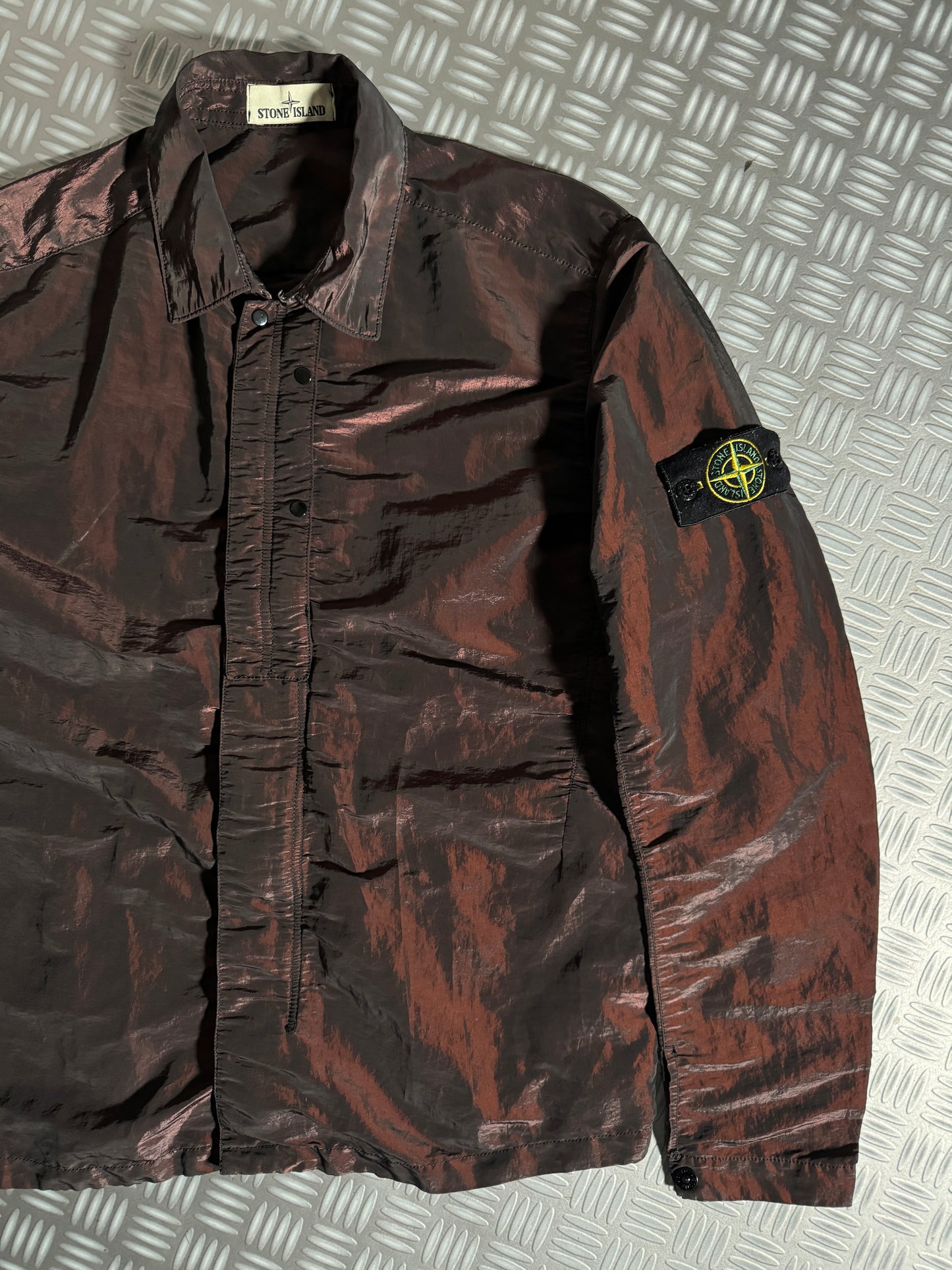 Stone Island Red Weft Nylon Overshirt