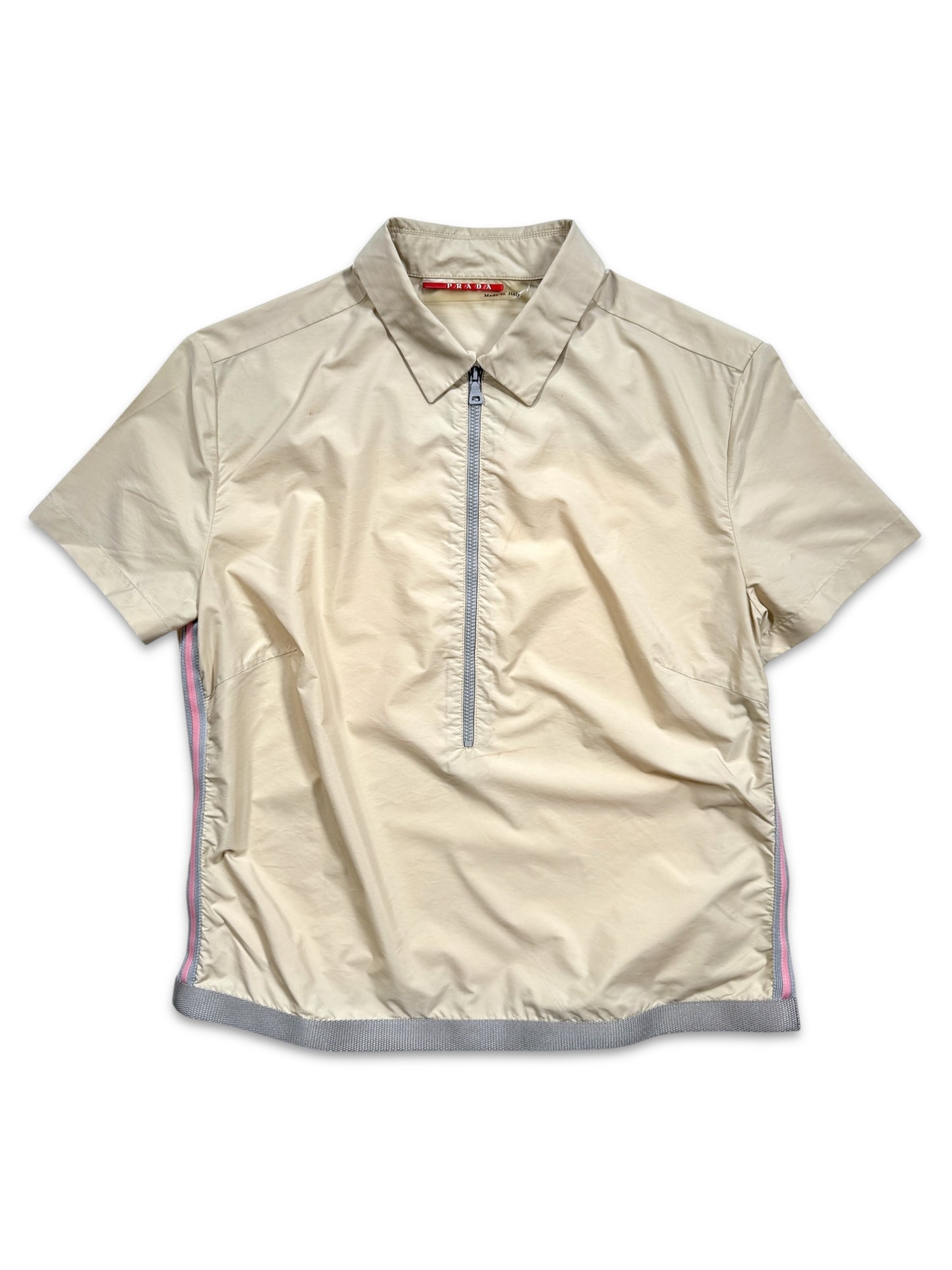 SS00’ Prada Sport Beige Half Zip Womens Shirt