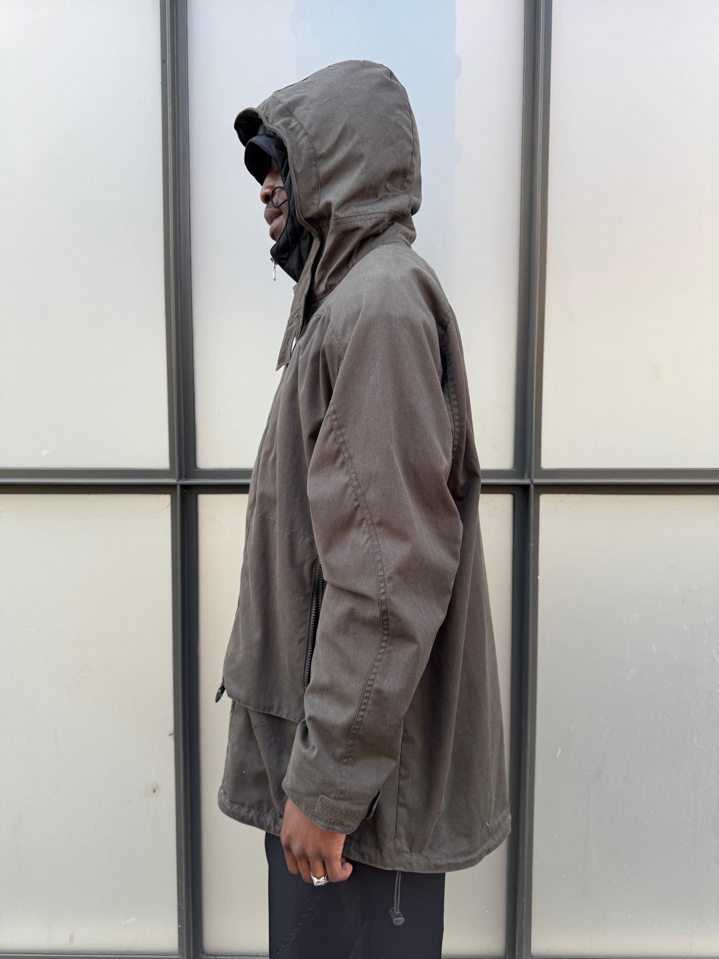 Early 2000’s Levi’s Engineered Dark Khaki Waxed Cotton Stash Pocket Jacket