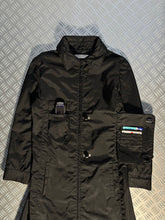 Load image into Gallery viewer, Early 2000&#39;s Miu Miu Jet Black Cargo Pocket Trench Coat