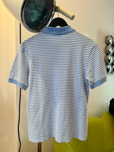 Charger l&#39;image dans la galerie, Prada Ocean Blue/White Stripped Polo Shirt - Small / Medium