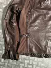 画像をギャラリービューアに読み込む, SS00’ Prada Sport Brown Leather Biker Jacket - Medium / Large