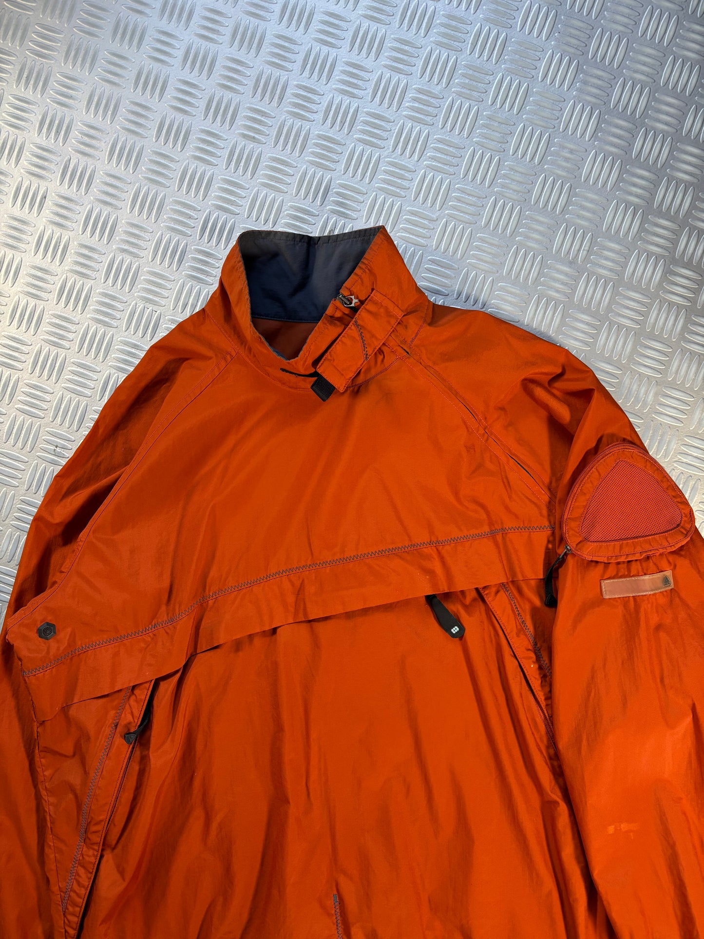 Early 2000's Nike ACG Bright Orange Kayak Pullover Jacket