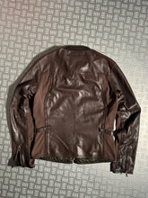 Carica l&#39;immagine nel visualizzatore di Gallery, SS00’ Prada Sport Brown Leather Biker Jacket - Medium / Large