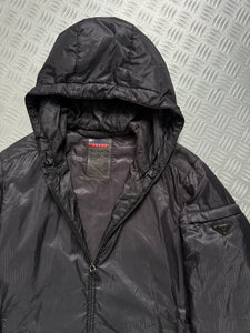 AW13’ Prada Mainline Padded Rip-Stop Nylon Shimmer Hooded Jacket - Medium / Large