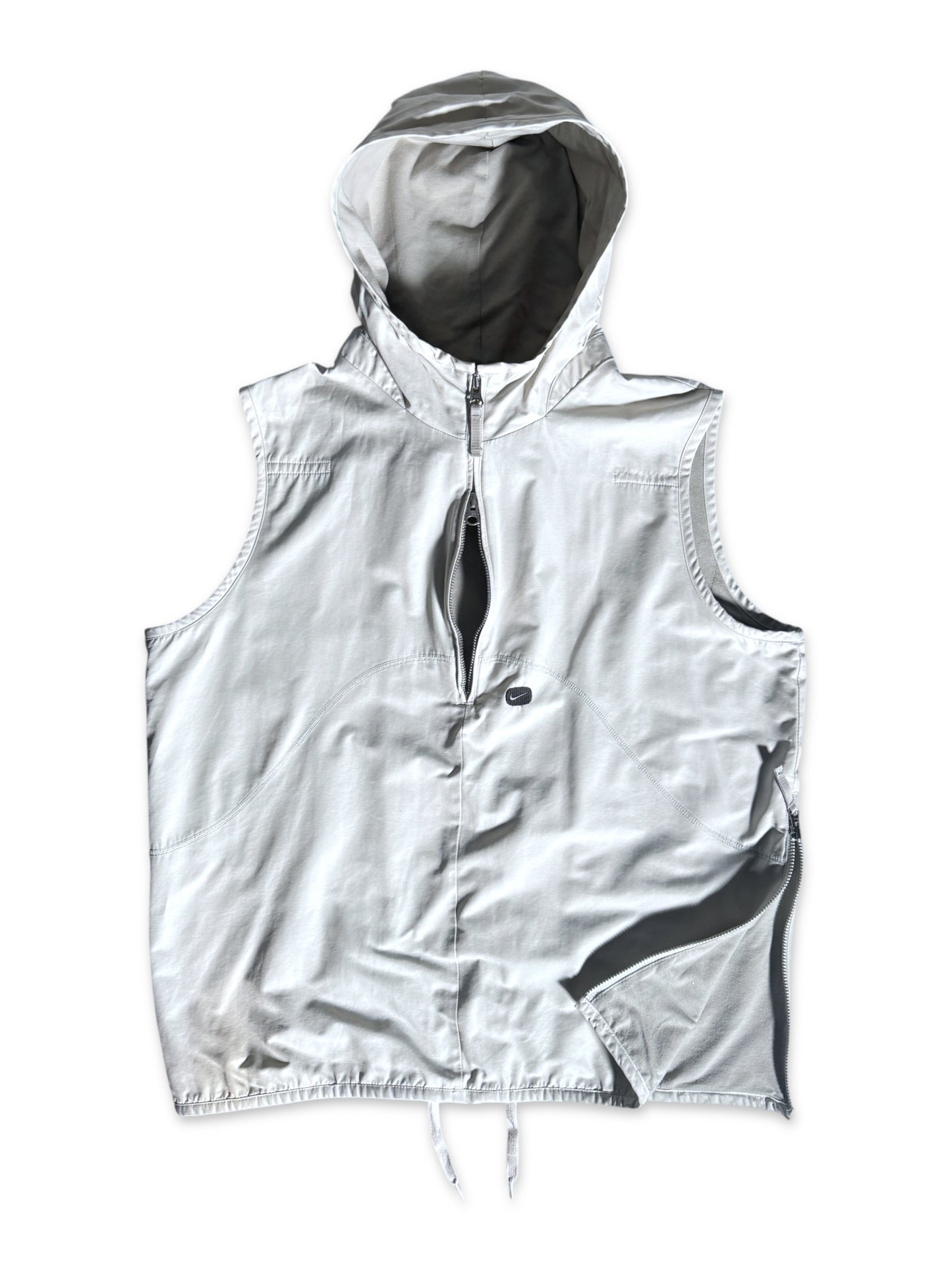 Early 2000's Nike White Pullover Vest w/Hidden Stash Pocket