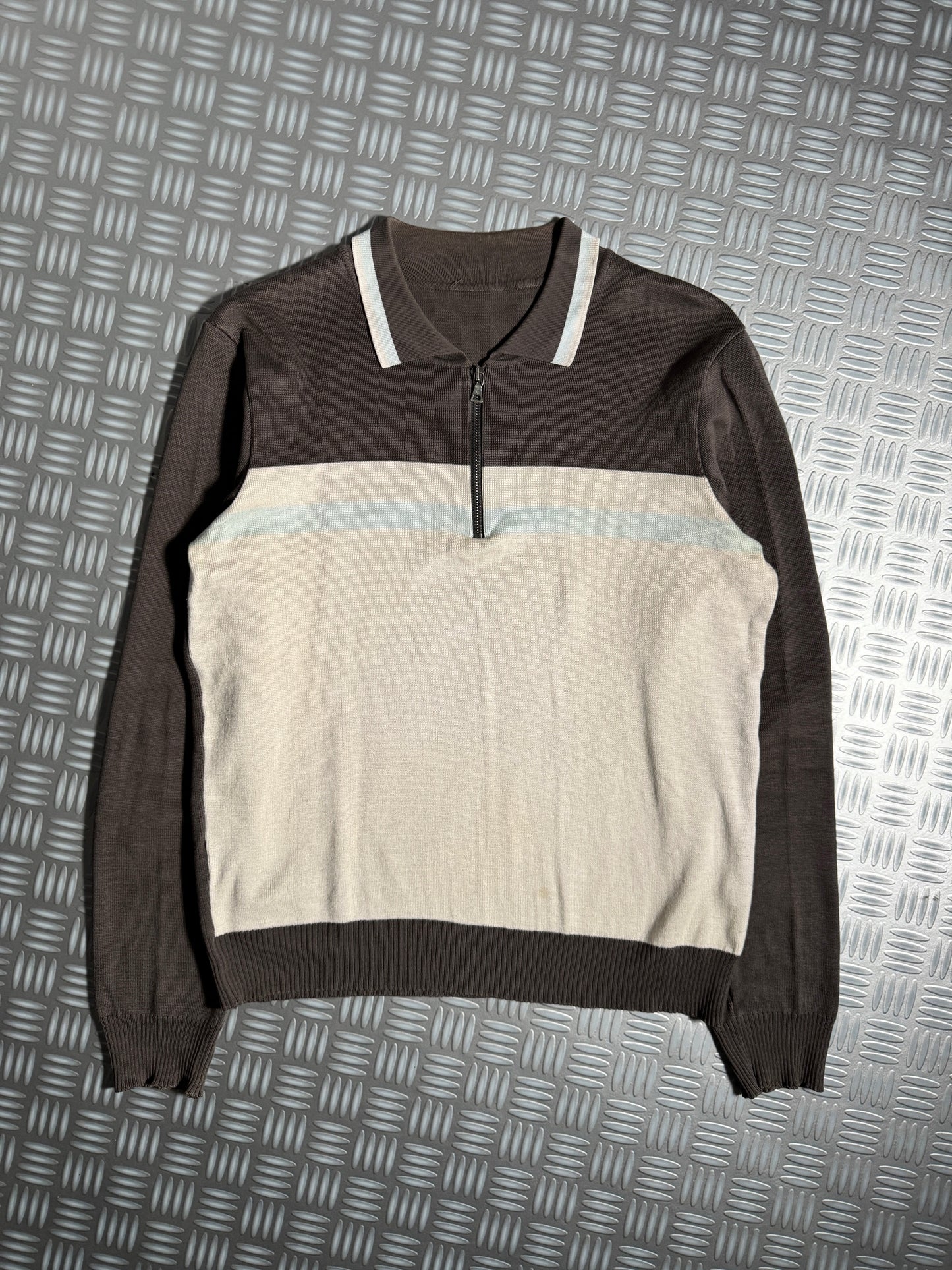 Prada Main Line 1/4 Zip Collared Knit