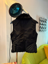 画像をギャラリービューアに読み込む, SS00’ Prada Sport 2in1 Jet Black Goat Fur Lined Jacket/Vest - Womens 6-8