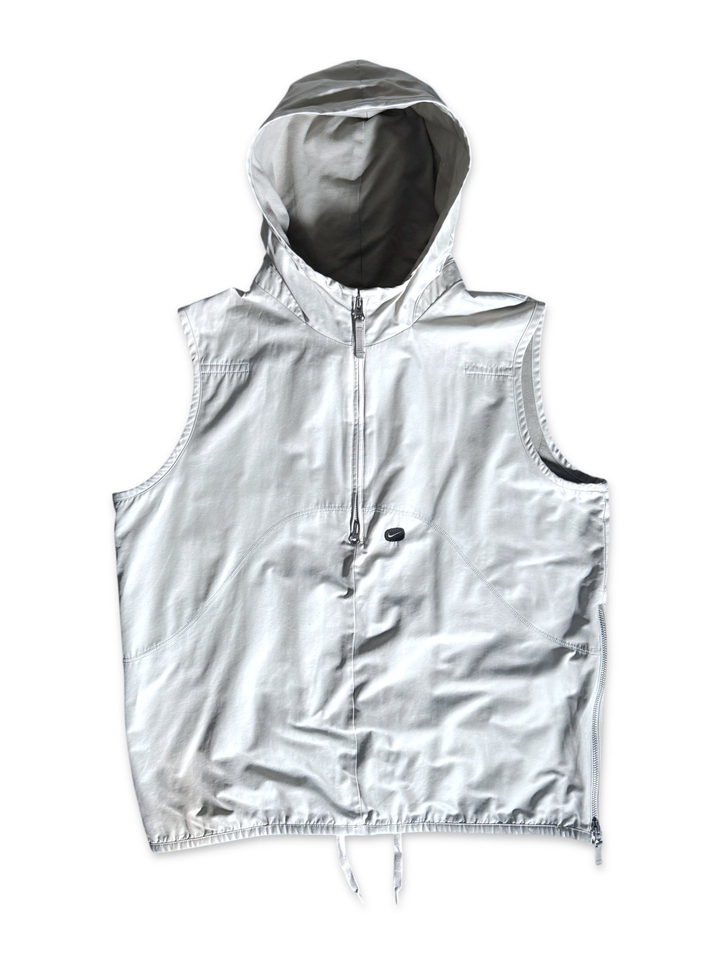 Early 2000's Nike White Pullover Vest w/Hidden Stash Pocket