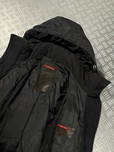 Early 2000’s Prada Sport Jet Black Padded ‘Inside Out’ Technical Jacket - Medium