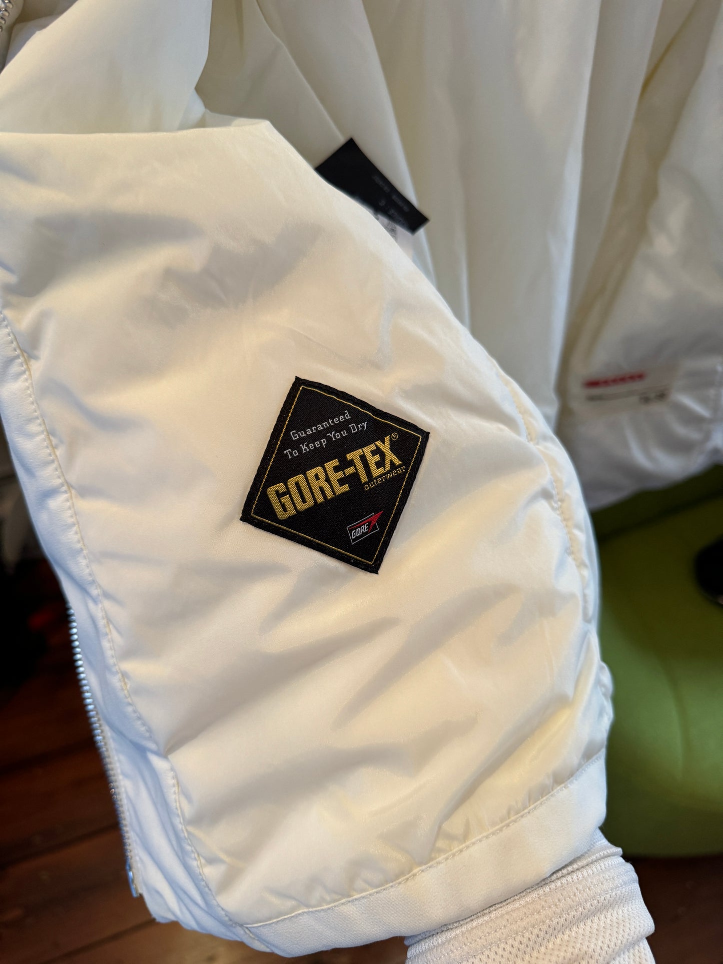 AW08’ Prada Sport Gore-Tex Pure White Fur Trim Jacket