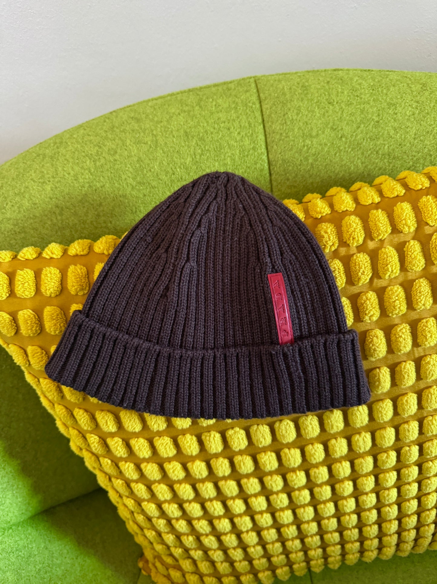 Early 2000’s Prada Sport Brown Knitted Beanie