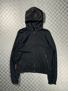 Prada Sport Nylon Hood Zipped Hoodie - Medium