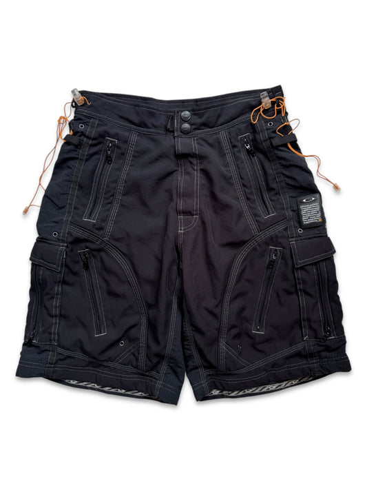 Early 2000’s Oakley Jet Black Technical Ventilated Shorts