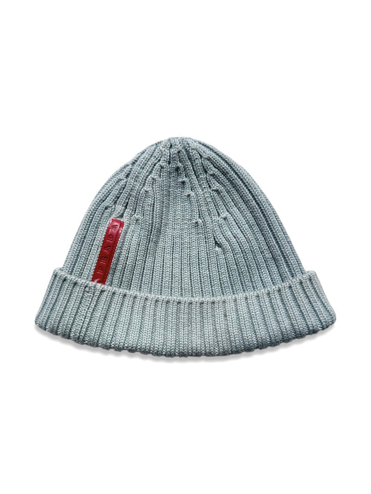 Prada Sport Baby Blue Ribbed Knit Beanie