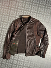 画像をギャラリービューアに読み込む, SS00’ Prada Sport Brown Leather Biker Jacket - Medium / Large