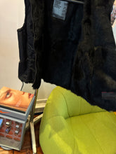 画像をギャラリービューアに読み込む, SS00’ Prada Sport 2in1 Jet Black Goat Fur Lined Jacket/Vest - Womens 6-8