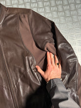 画像をギャラリービューアに読み込む, SS00’ Prada Sport Brown Leather Biker Jacket - Medium / Large