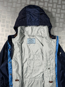 Prada Milano Royal Blue/Navy Nylon Shell Jacket - Small