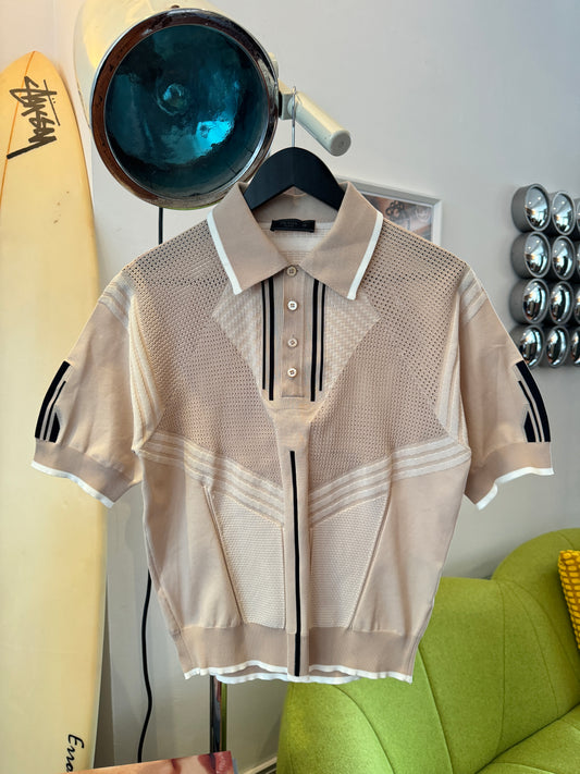 Prada Mainline Sport-Knit Polo Top