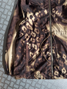 Prada Leopard Print Exaggerated Collar Jacket