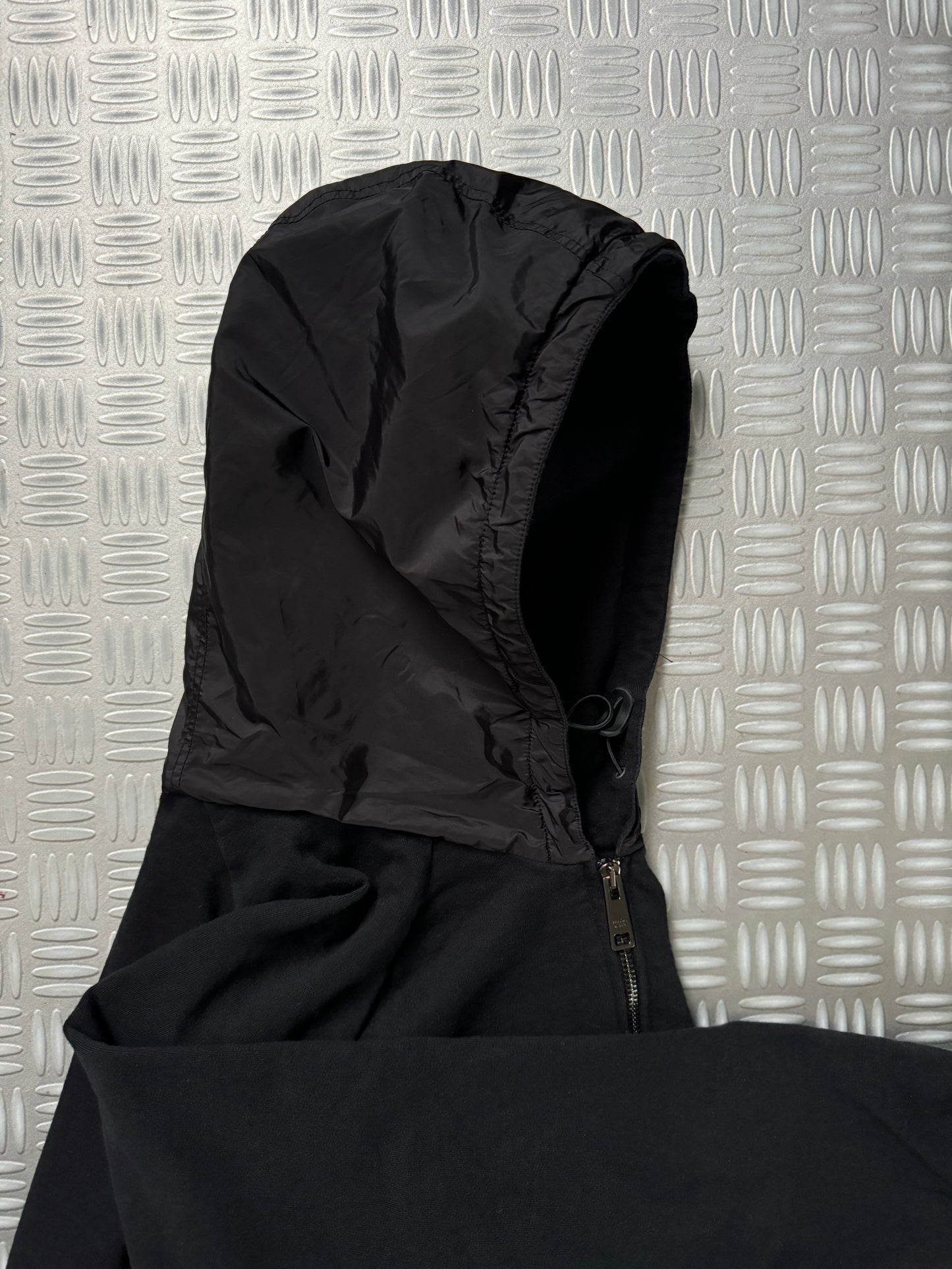 Early 2000’s Prada Black Tab Zipped Hoodie - Small / Medium