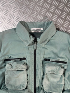 SS95’ Stone Island Teal Multi Pocket Parachute Jacket