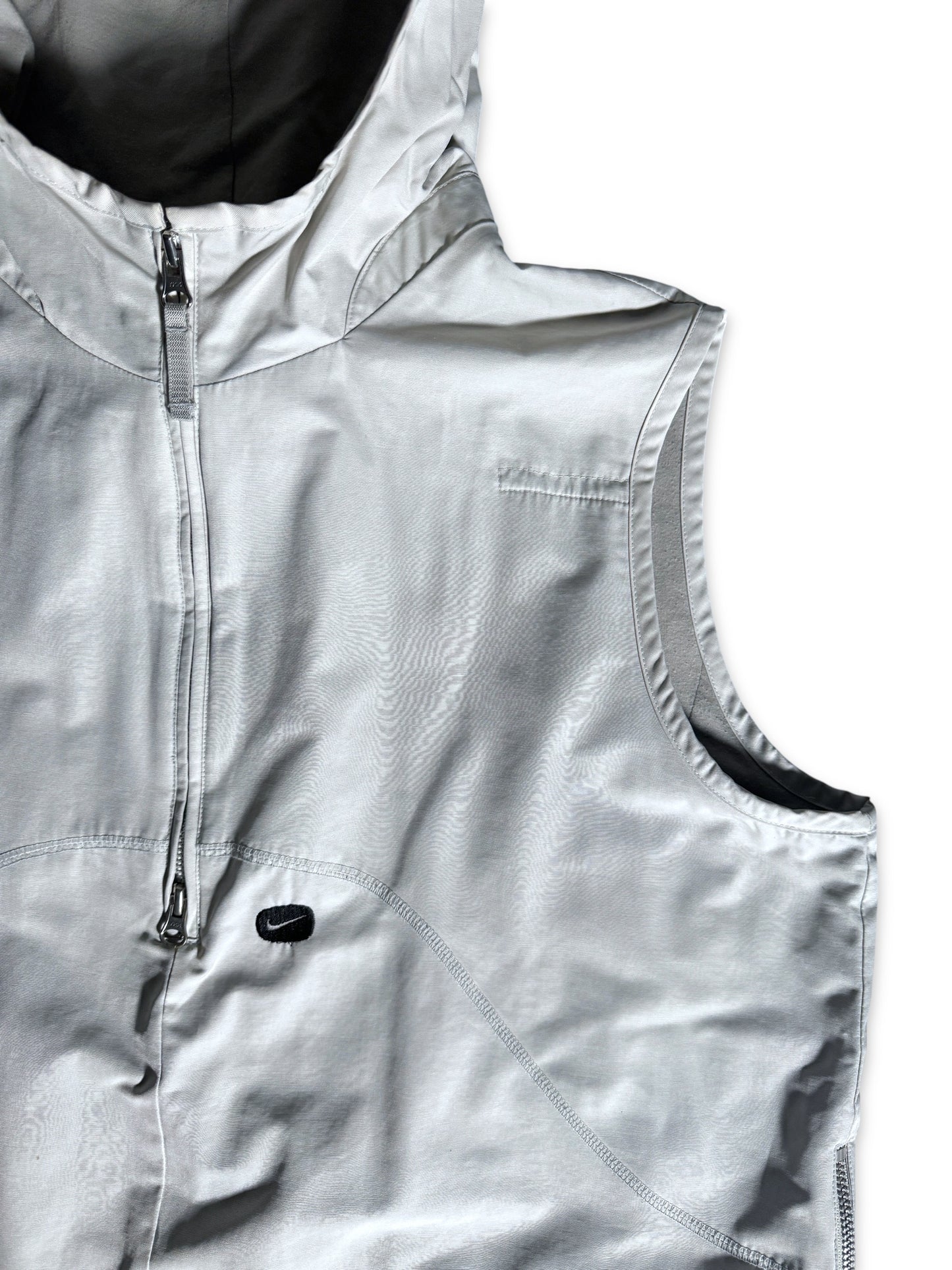 Early 2000's Nike White Pullover Vest w/Hidden Stash Pocket