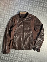 Load image into Gallery viewer, SS00’ Prada Sport Brown Leather Biker Jacket - Medium / Large