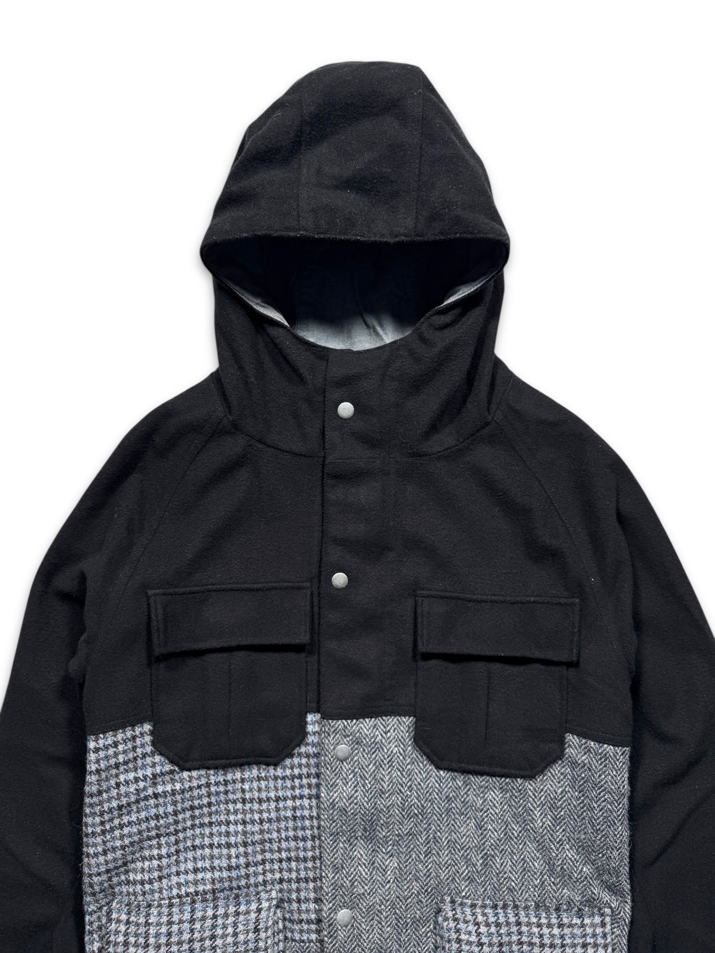 1998 Harris Tweed Split Panel Hooded Jacket