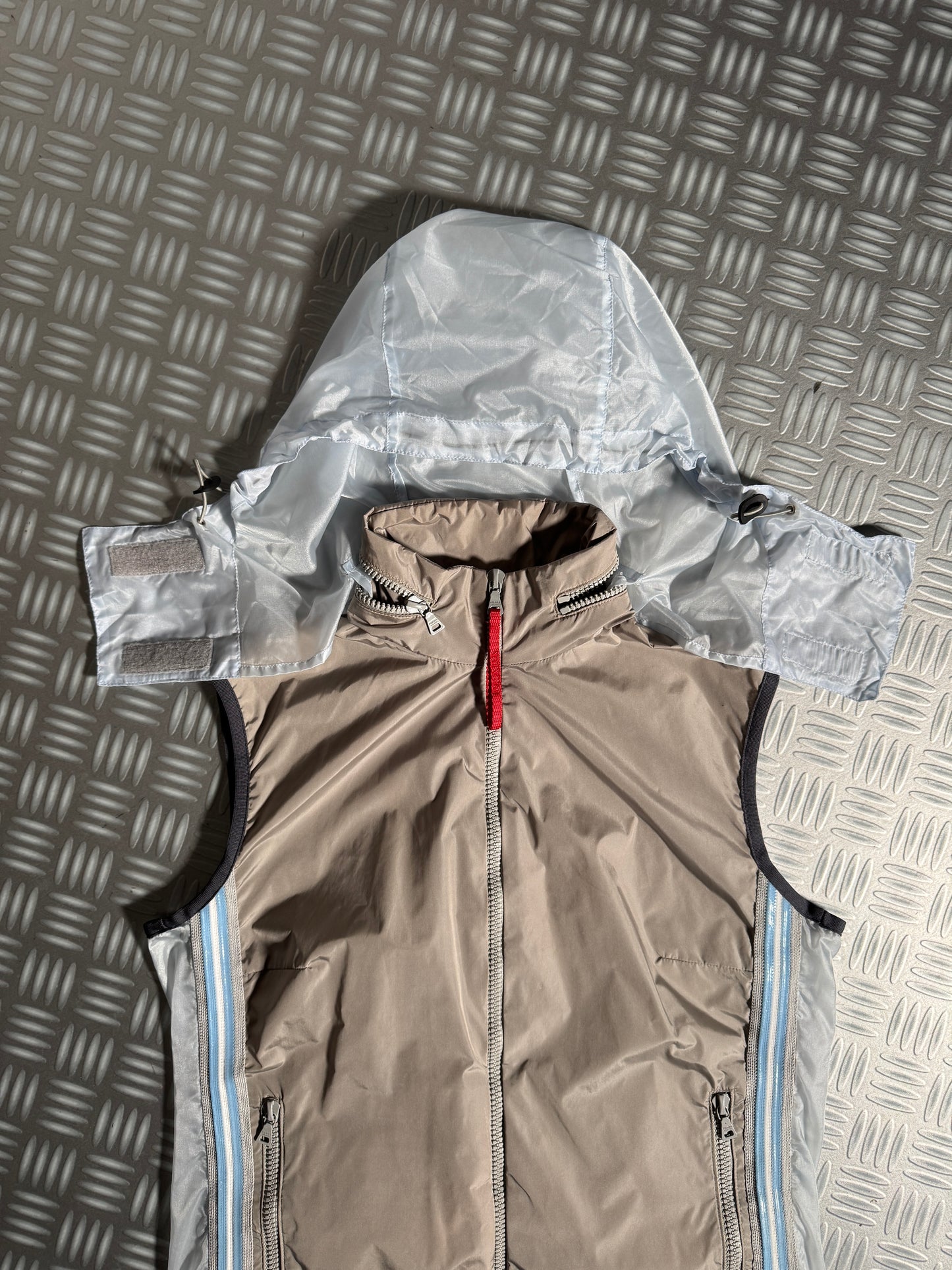 SS00’ Prada Sport Semi Transparent Back 3M Hooded Vest