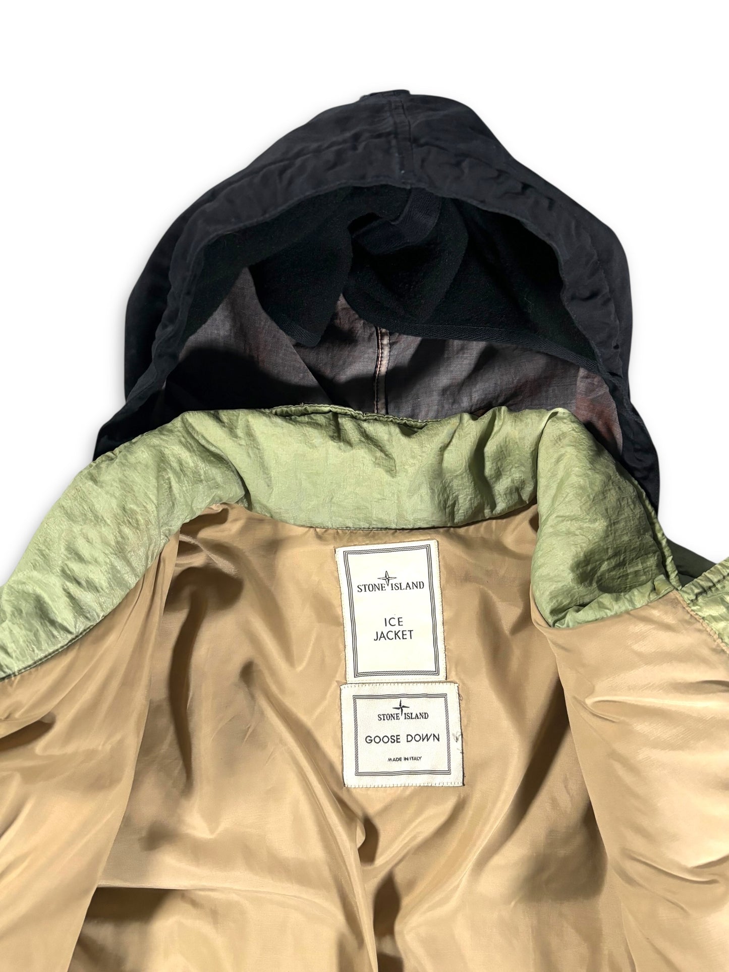 1980's Stone Island Ice Jacket Goose Down With Detachable Balaclava Hood