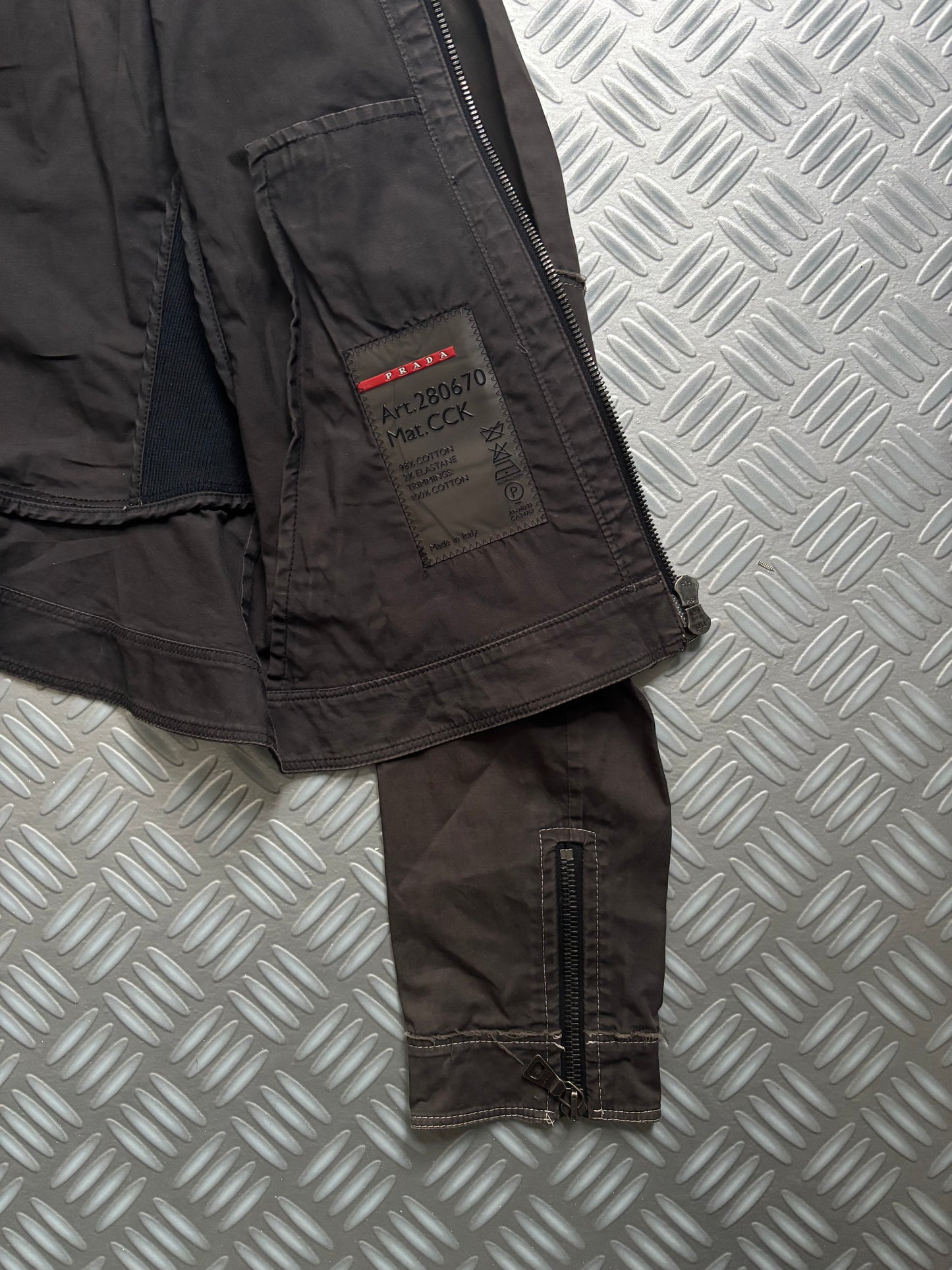 SS03' Prada Black Tab Darted Elbow Jacket