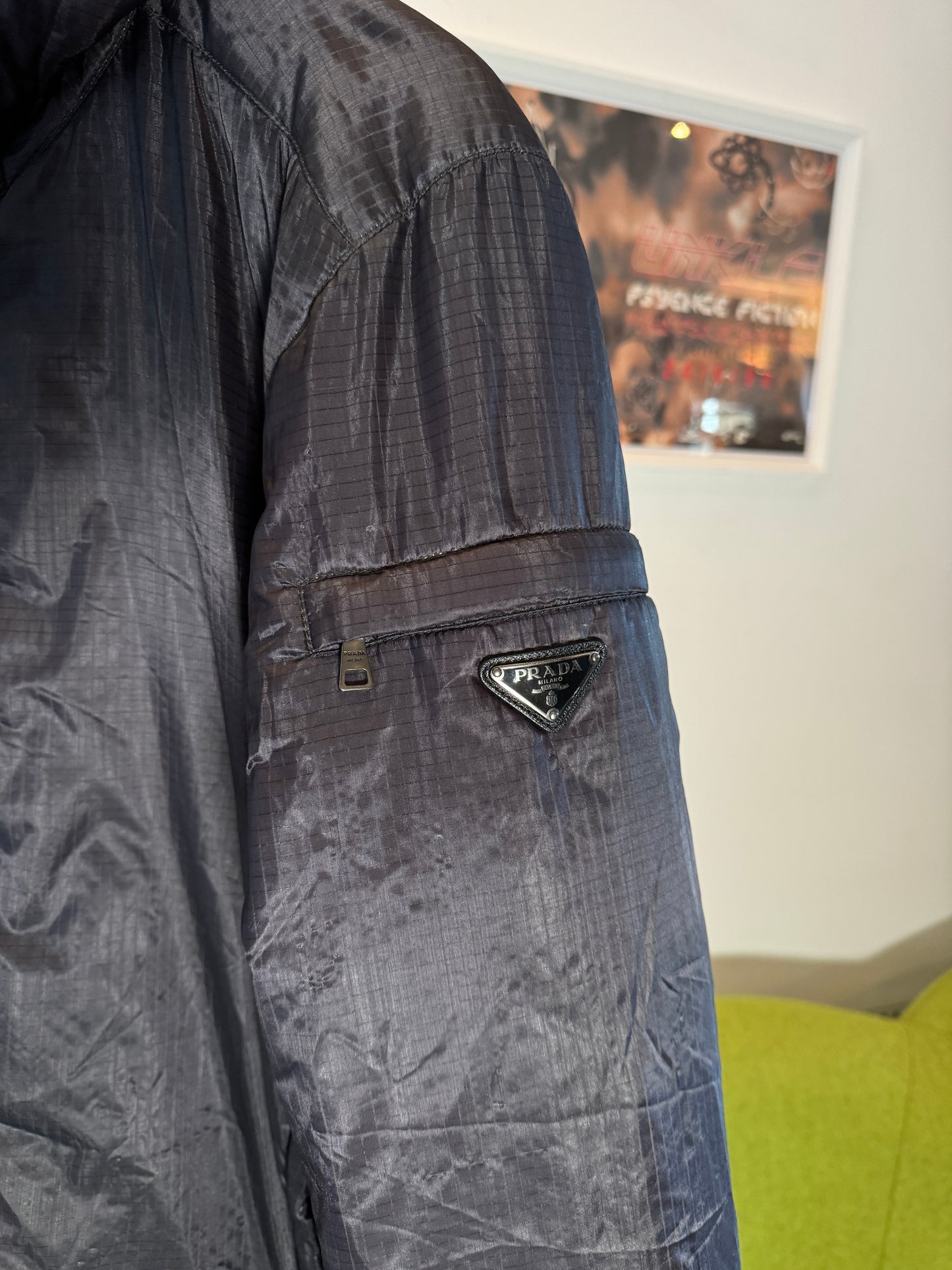 AW13’ Prada Mainline Padded Rip-Stop Nylon Shimmer Hooded Jacket