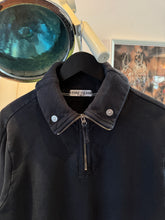 画像をギャラリービューアに読み込む, Early 2000’s Stone Island Jet Black 1/4 Zip - Medium / Large