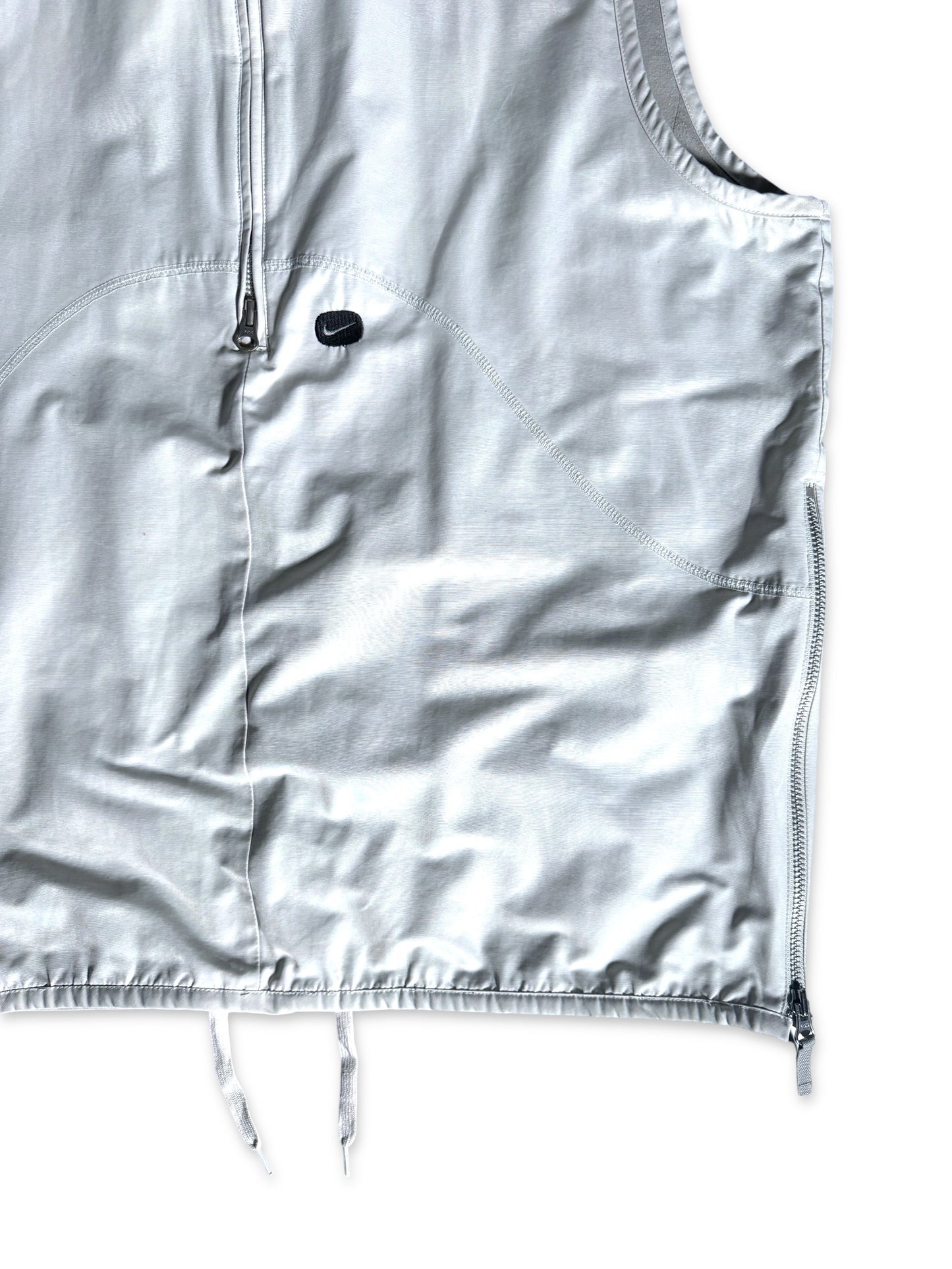 Early 2000's Nike White Pullover Vest w/Hidden Stash Pocket