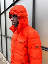 Load image into Gallery viewer, Prada Milano Bright Orange Nylon Puffer Jacket