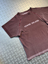 Charger l&#39;image dans la galerie, 1980’s Stone Island Spellout Burgundy Tee - Small