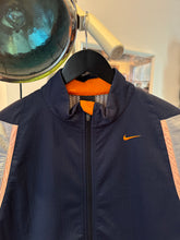 Load image into Gallery viewer, Early 2000’s Nike Sphere Rip-Stop Panel Navy Track Jacket