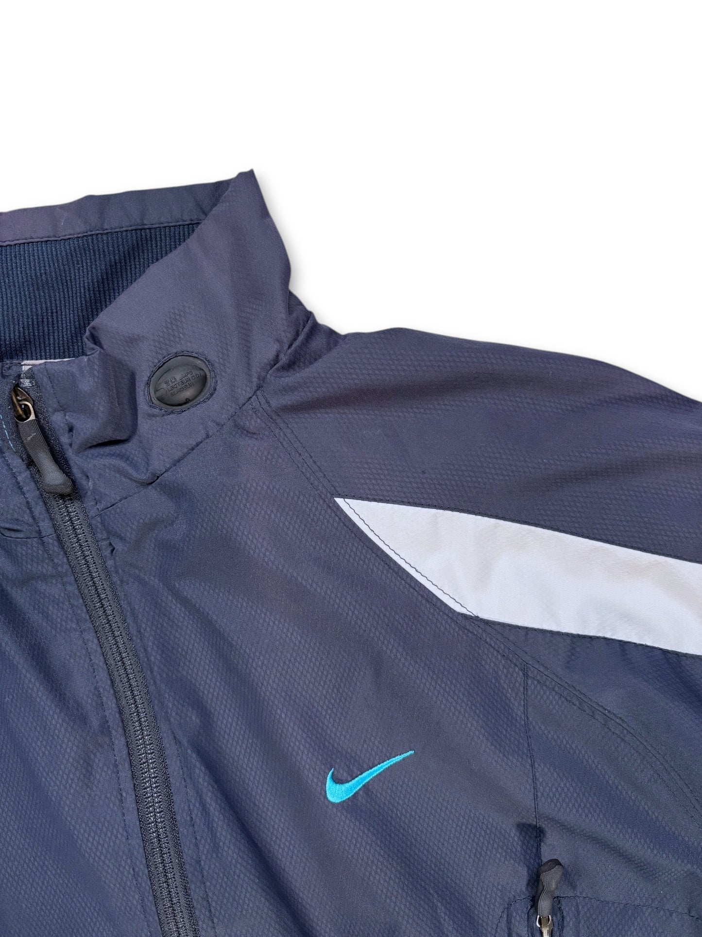 2007 Nike Midnight Navy Dual Front Pocket Windbreaker Jacket