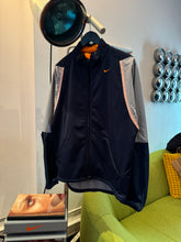 Load image into Gallery viewer, Early 2000’s Nike Sphere Rip-Stop Panel Navy Track Jacket